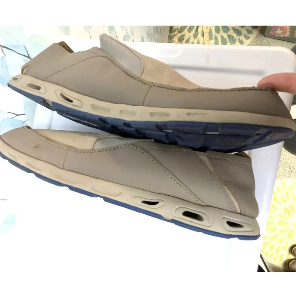 Columbia Bahama PFG Series Water & Boat Slip On Shoes Tan US Men's 16 WIDE Width